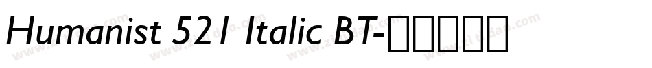 Humanist 521 Italic BT字体转换
